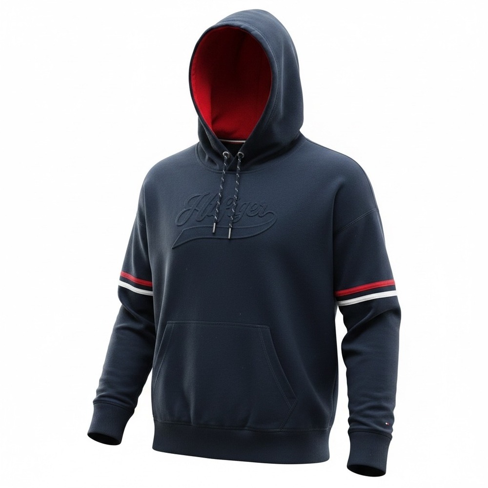 Tommy Hilfiger Womens Navy Blue Hoodie Size XL